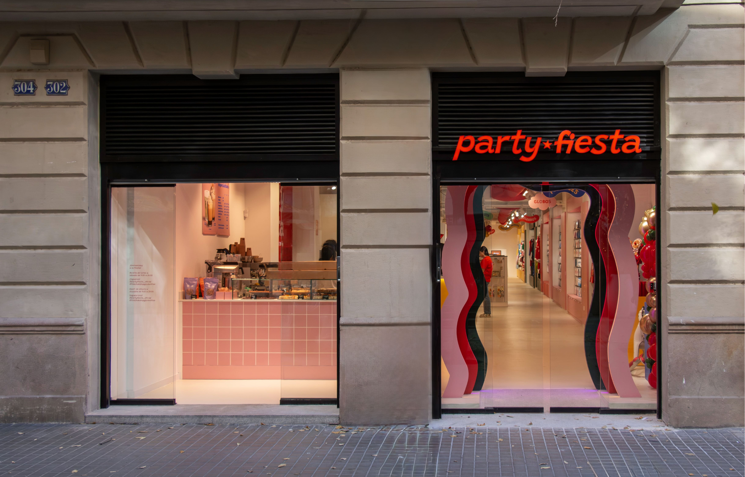 Entrada de la flagship store de Party Fiesta en Barcelona